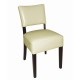 Bolero GF958: Chunky Faux Leather Chairs Cream (Pack of 2)